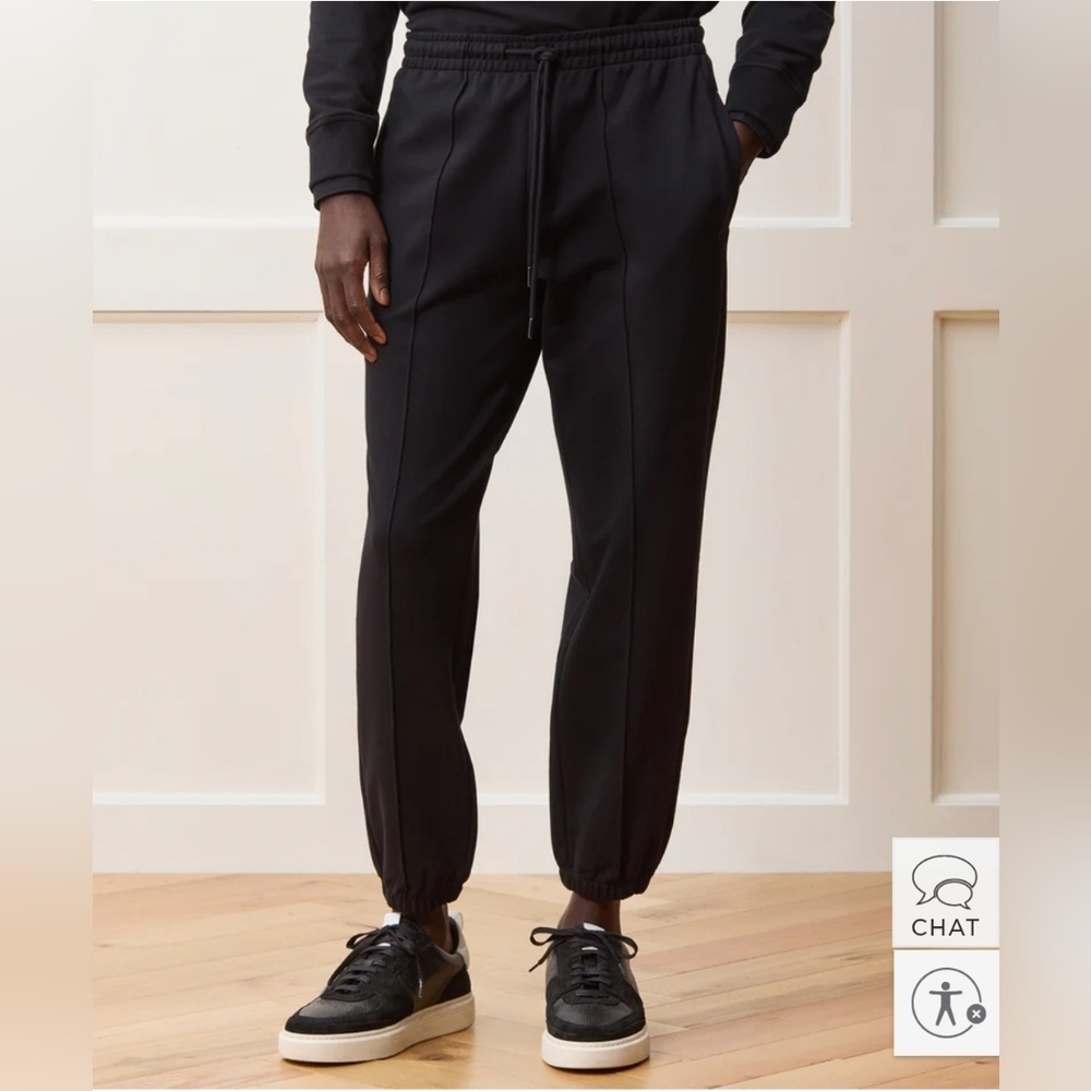 Todd Snyder Black Relaxed Travel Terry Pintuck Jogger Size XL